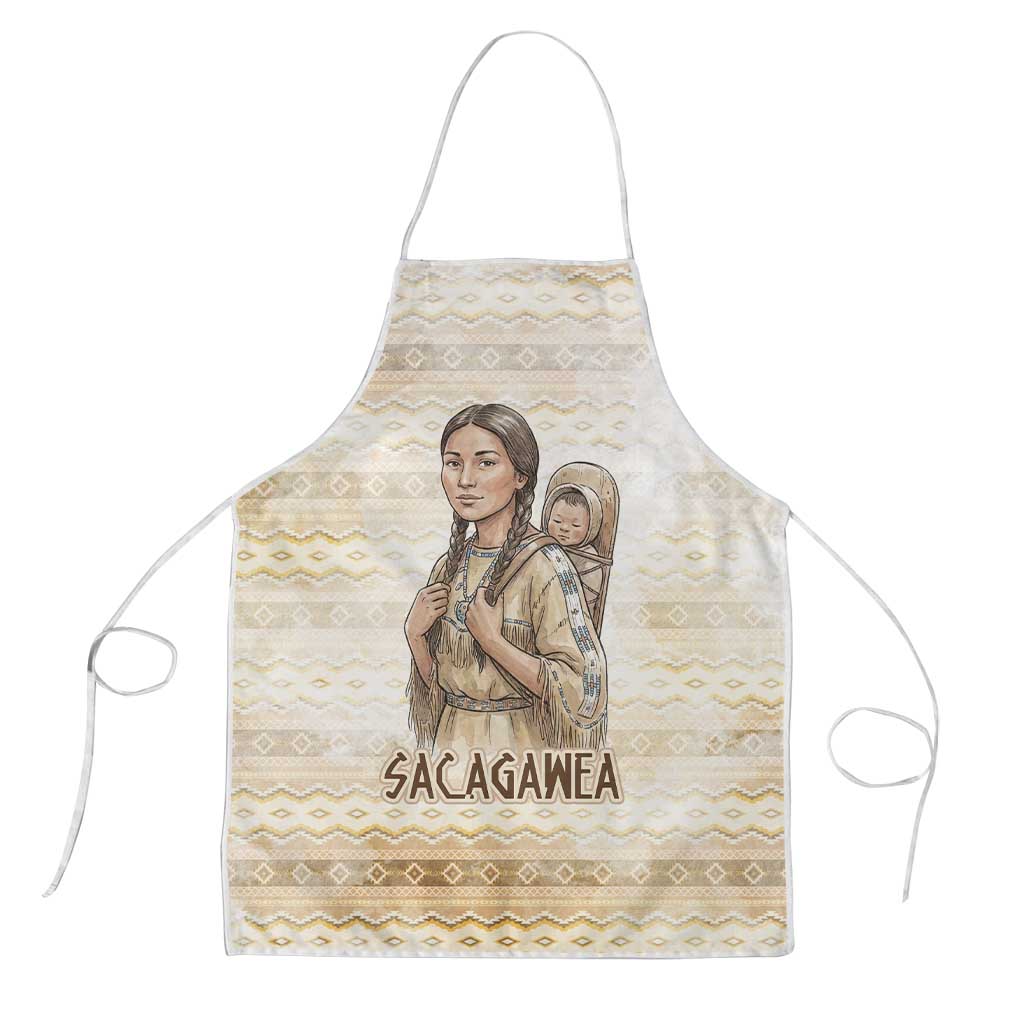 Sacagawea Native American Apron River Journey Scene Inspirational Quote Lead with Your Heart - Wonder Print Shop
