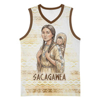 Sacagawea Native American Basketball Jersey River Journey Scene Inspirational Quote Lead with Your Heart - Wonder Print Shop