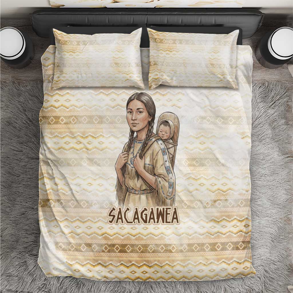 Sacagawea Native American Bedding Set River Journey Scene Inspirational Quote Lead with Your Heart - Wonder Print Shop