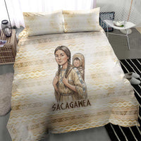 Sacagawea Native American Bedding Set River Journey Scene Inspirational Quote Lead with Your Heart - Wonder Print Shop