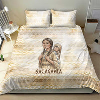 Sacagawea Native American Bedding Set River Journey Scene Inspirational Quote Lead with Your Heart - Wonder Print Shop