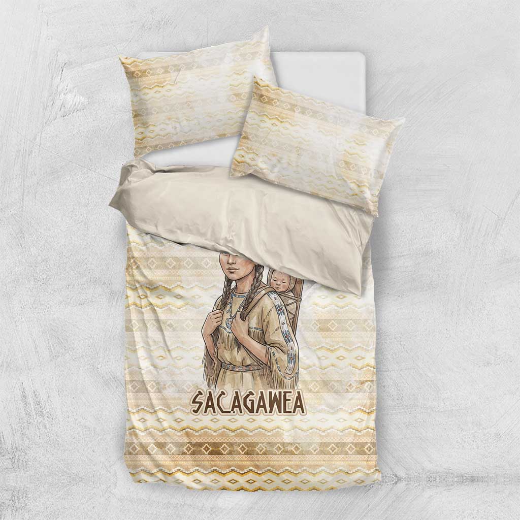 Sacagawea Native American Bedding Set River Journey Scene Inspirational Quote Lead with Your Heart - Wonder Print Shop
