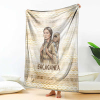Sacagawea Native American Blanket River Journey Scene Inspirational Quote Lead with Your Heart - Wonder Print Shop