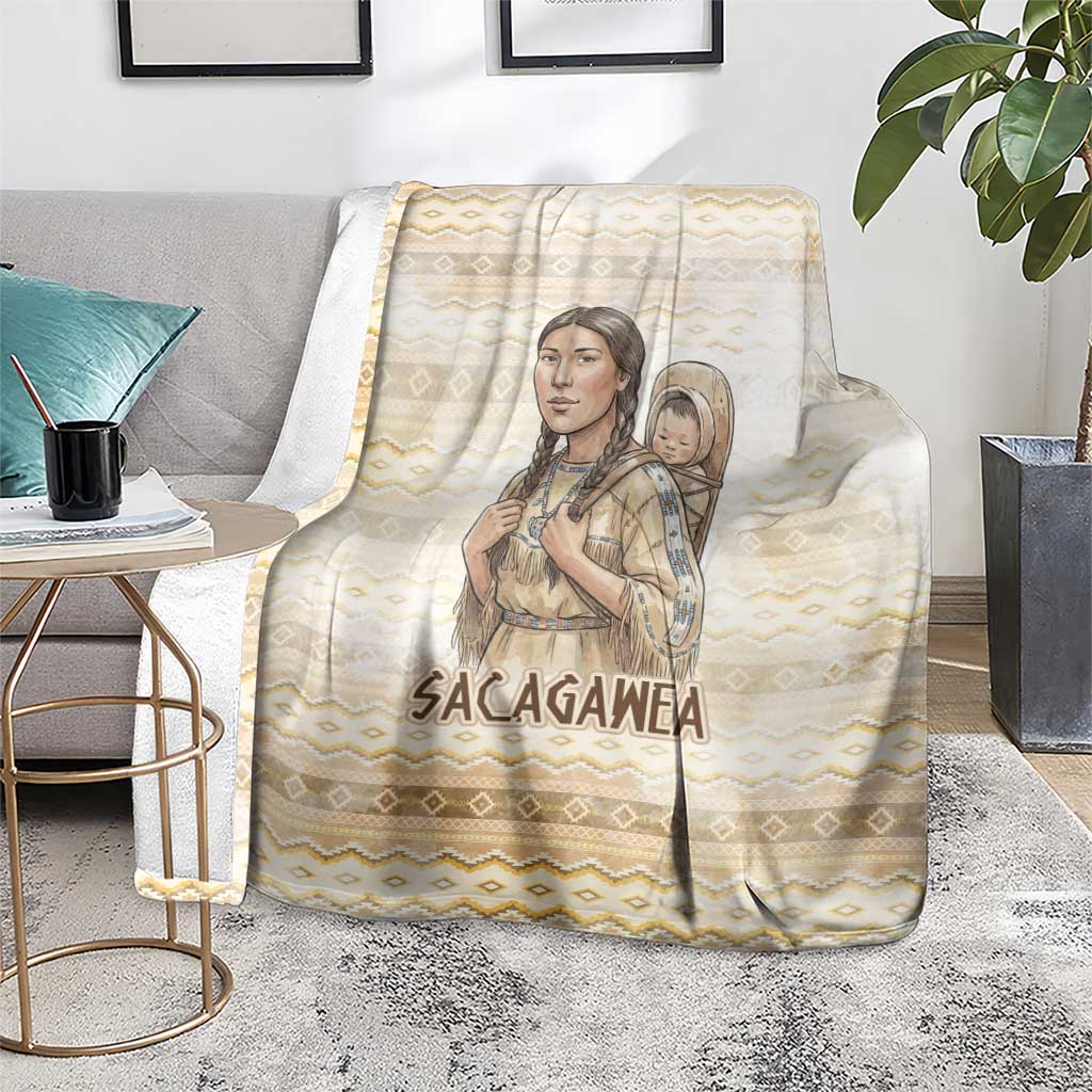 Sacagawea Native American Blanket River Journey Scene Inspirational Quote Lead with Your Heart - Wonder Print Shop