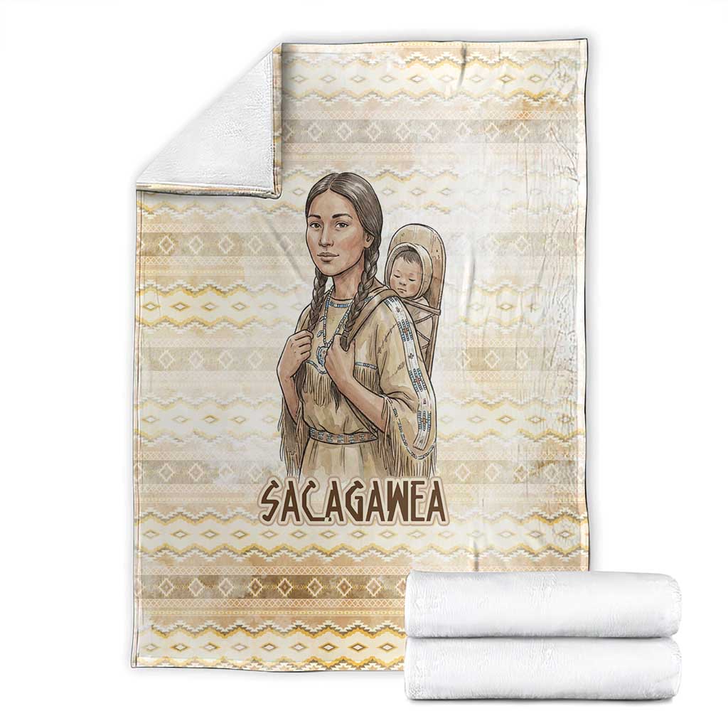 Sacagawea Native American Blanket River Journey Scene Inspirational Quote Lead with Your Heart - Wonder Print Shop