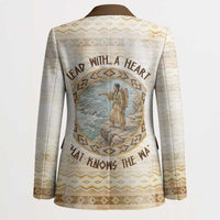 Sacagawea Native American Blazer River Journey Scene Inspirational Quote Lead with Your Heart - Wonder Print Shop