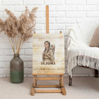 Sacagawea Native American Canvas Wall Art River Journey Scene Inspirational Quote Lead with Your Heart - Wonder Print Shop