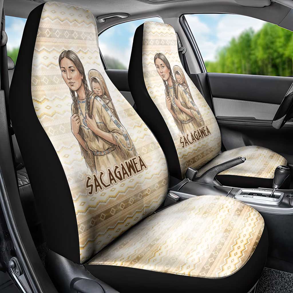Sacagawea Native American Car Seat Cover River Journey Scene Inspirational Quote Lead with Your Heart - Wonder Print Shop