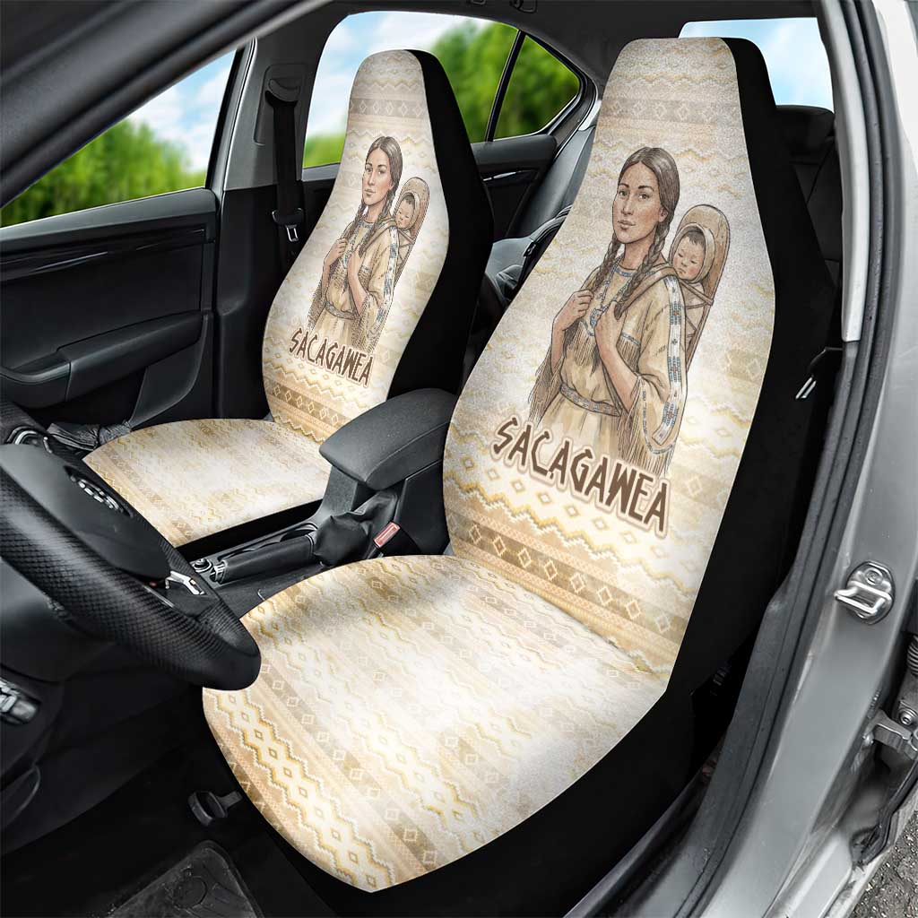 Sacagawea Native American Car Seat Cover River Journey Scene Inspirational Quote Lead with Your Heart - Wonder Print Shop