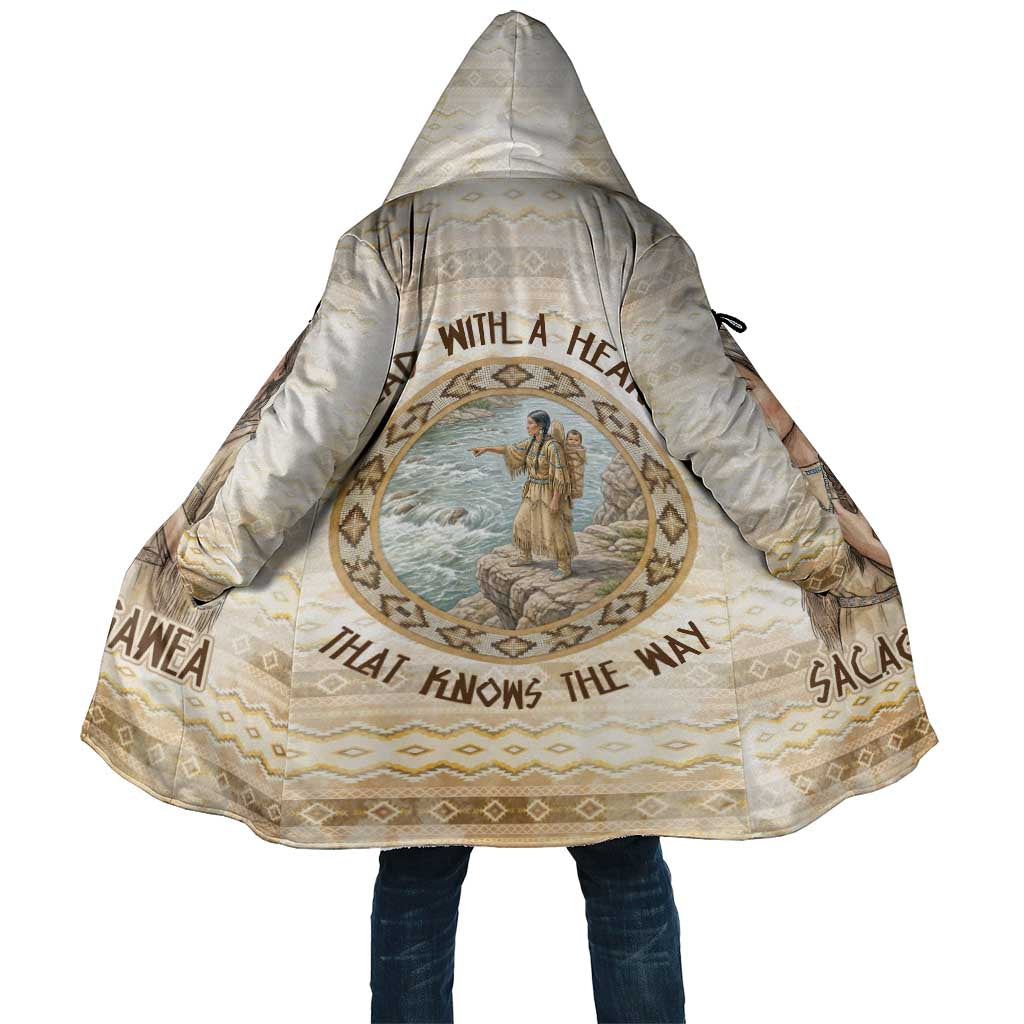 Sacagawea Native American Cloak River Journey Scene Inspirational Quote Lead with Your Heart - Wonder Print Shop