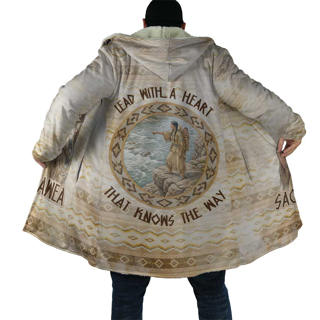 Sacagawea Native American Cloak River Journey Scene Inspirational Quote Lead with Your Heart - Wonder Print Shop