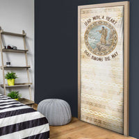 Sacagawea Native American Door Cover River Journey Scene Inspirational Quote Lead with Your Heart - Wonder Print Shop