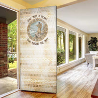 Sacagawea Native American Door Cover River Journey Scene Inspirational Quote Lead with Your Heart - Wonder Print Shop