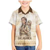 Sacagawea Native American Family Matching Mermaid Dress and Hawaiian Shirt River Journey Scene Inspirational Quote Lead with Your Heart - Wonder Print Shop