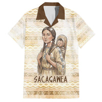 Sacagawea Native American Family Matching Summer Maxi Dress and Hawaiian Shirt River Journey Scene Inspirational Quote Lead with Your Heart - Wonder Print Shop