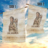 Sacagawea Native American Garden Flag River Journey Scene Inspirational Quote Lead with Your Heart - Wonder Print Shop