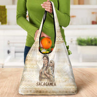 Sacagawea Native American Grocery Bag River Journey Scene Inspirational Quote Lead with Your Heart - Wonder Print Shop