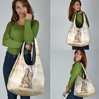 Sacagawea Native American Grocery Bag River Journey Scene Inspirational Quote Lead with Your Heart - Wonder Print Shop