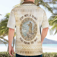 Sacagawea Native American Hawaiian Shirt River Journey Scene Inspirational Quote Lead with Your Heart - Wonder Print Shop