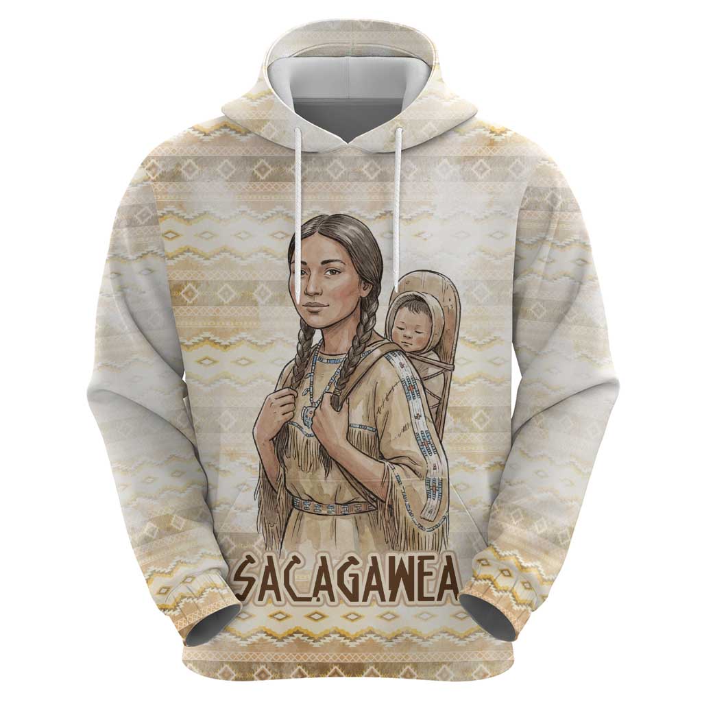 Sacagawea Native American Hoodie River Journey Scene Inspirational Quote Lead with Your Heart - Wonder Print Shop