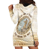Sacagawea Native American Hoodie Dress River Journey Scene Inspirational Quote Lead with Your Heart - Wonder Print Shop