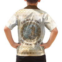 Sacagawea Native American Kid Hawaiian Shirt River Journey Scene Inspirational Quote Lead with Your Heart - Wonder Print Shop