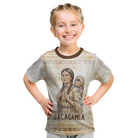 Sacagawea Native American Kid T Shirt River Journey Scene Inspirational Quote Lead with Your Heart - Wonder Print Shop