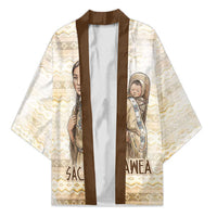 Sacagawea Native American Kimono River Journey Scene Inspirational Quote Lead with Your Heart - Wonder Print Shop