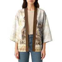 Sacagawea Native American Kimono River Journey Scene Inspirational Quote Lead with Your Heart - Wonder Print Shop