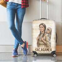 Sacagawea Native American Luggage Cover River Journey Scene Inspirational Quote Lead with Your Heart - Wonder Print Shop