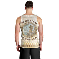Sacagawea Native American Men Tank Top River Journey Scene Inspirational Quote Lead with Your Heart - Wonder Print Shop