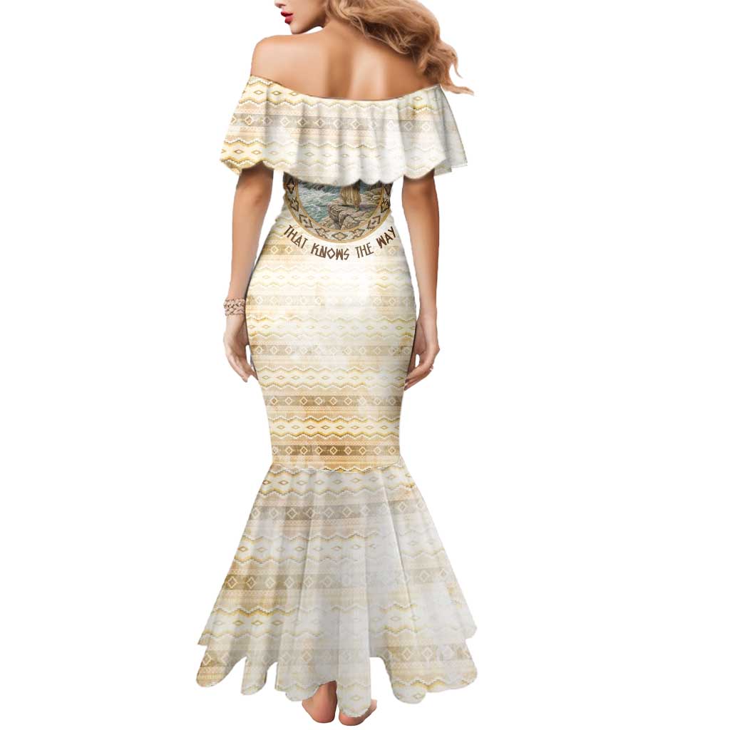 Sacagawea Native American Mermaid Dress River Journey Scene Inspirational Quote Lead with Your Heart - Wonder Print Shop