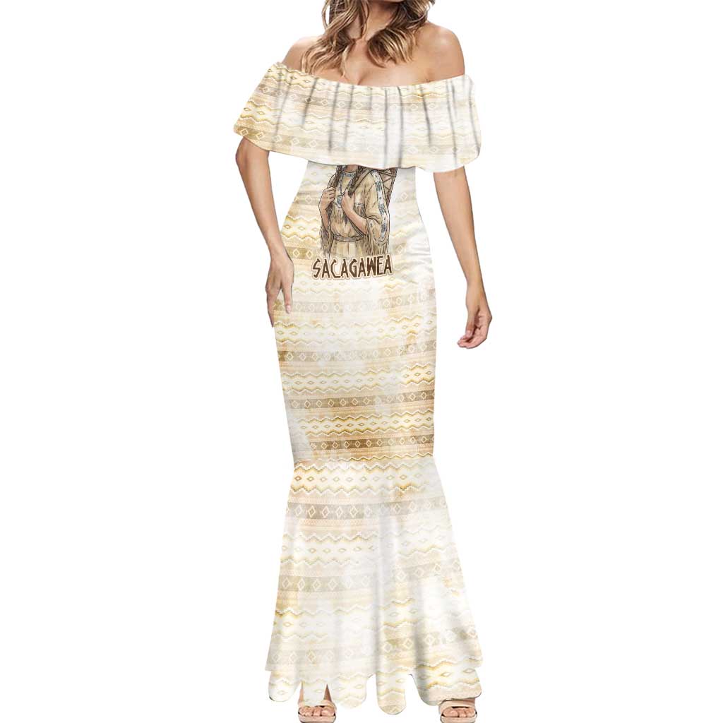 Sacagawea Native American Mermaid Dress River Journey Scene Inspirational Quote Lead with Your Heart - Wonder Print Shop