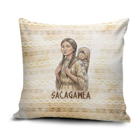 Sacagawea Native American Pillow Cover River Journey Scene Inspirational Quote Lead with Your Heart - Wonder Print Shop