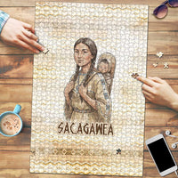 Sacagawea Native American Puzzle River Journey Scene Inspirational Quote Lead with Your Heart - Wonder Print Shop