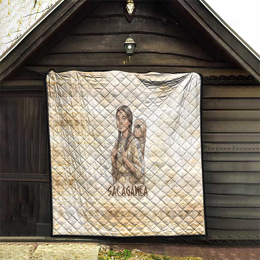 Sacagawea Native American Quilt River Journey Scene Inspirational Quote Lead with Your Heart - Wonder Print Shop
