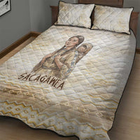 Sacagawea Native American Quilt Bed Set River Journey Scene Inspirational Quote Lead with Your Heart - Wonder Print Shop