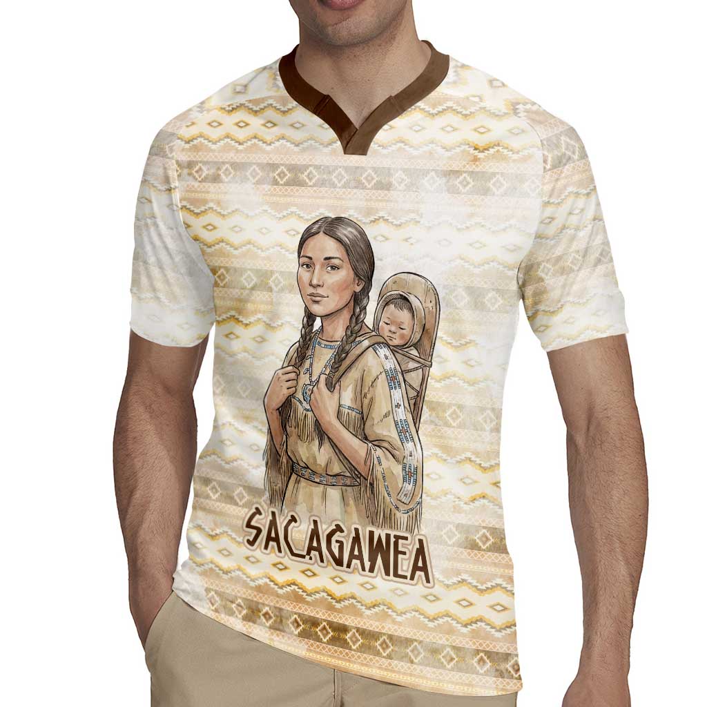 Sacagawea Native American Rugby Jersey River Journey Scene Inspirational Quote Lead with Your Heart - Wonder Print Shop