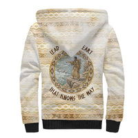 Sacagawea Native American Sherpa Hoodie River Journey Scene Inspirational Quote Lead with Your Heart - Wonder Print Shop