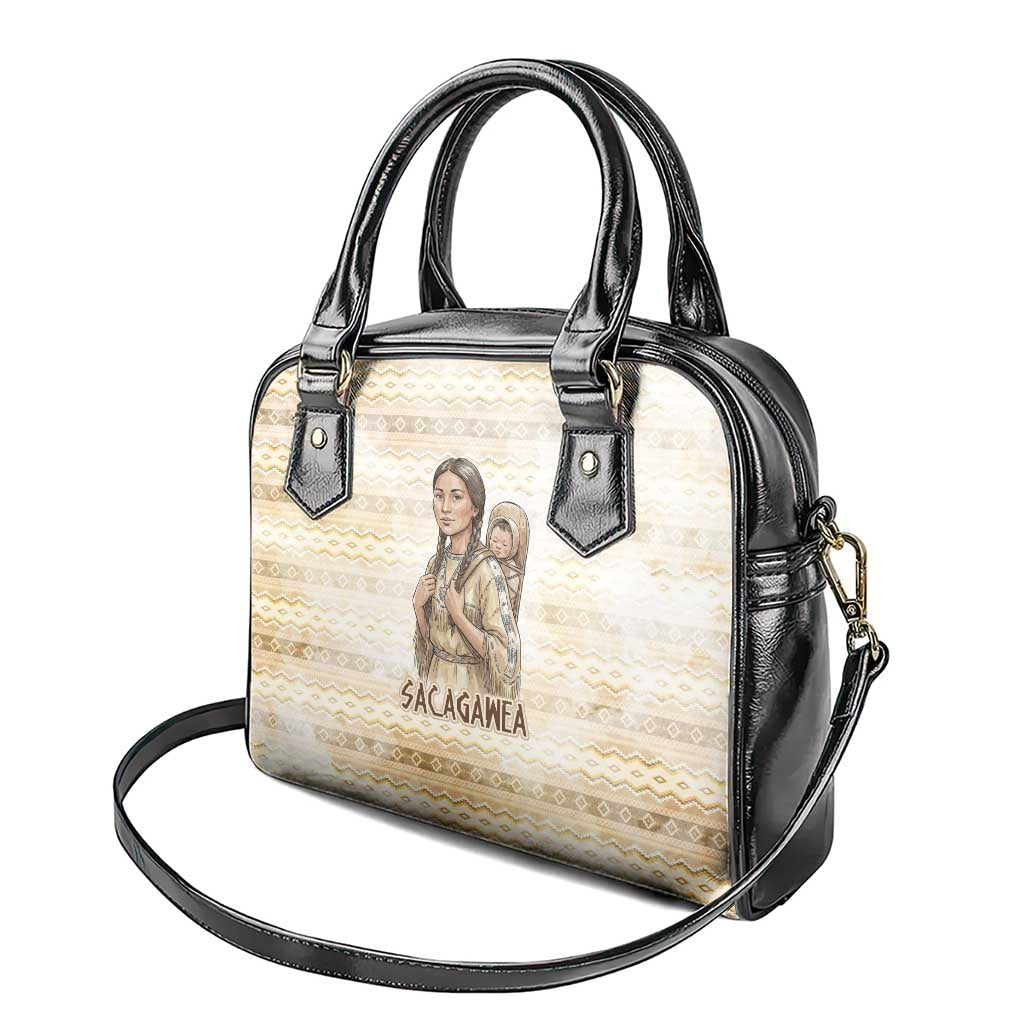 Sacagawea Native American Shoulder Handbag River Journey Scene Inspirational Quote Lead with Your Heart - Wonder Print Shop
