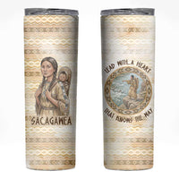 Sacagawea Native American Skinny Tumbler River Journey Scene Inspirational Quote Lead with Your Heart - Wonder Print Shop