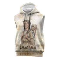 Sacagawea Native American Sleeveless Hoodie River Journey Scene Inspirational Quote Lead with Your Heart - Wonder Print Shop