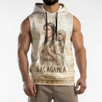 Sacagawea Native American Sleeveless Hoodie River Journey Scene Inspirational Quote Lead with Your Heart - Wonder Print Shop