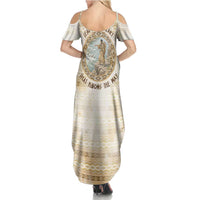 Sacagawea Native American Summer Maxi Dress River Journey Scene Inspirational Quote Lead with Your Heart - Wonder Print Shop