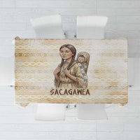 Sacagawea Native American Tablecloth River Journey Scene Inspirational Quote Lead with Your Heart - Wonder Print Shop