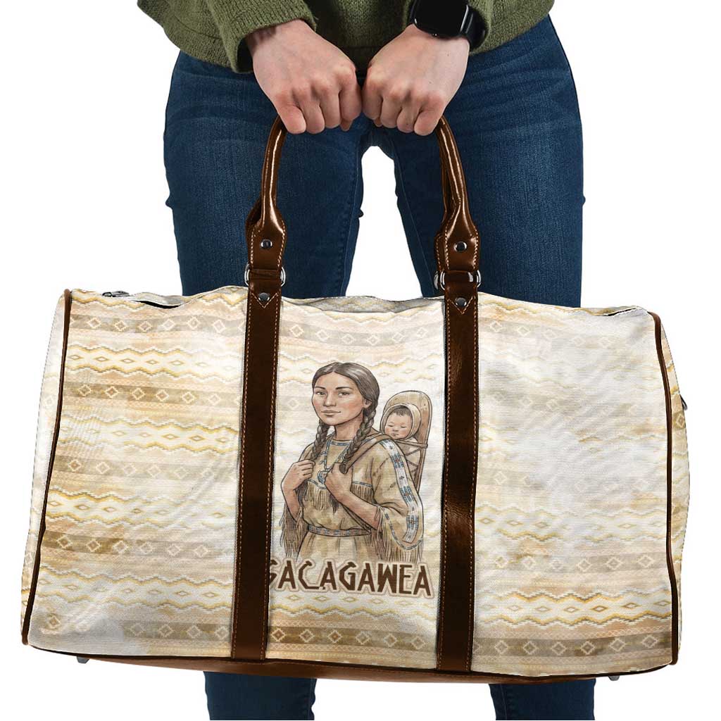 Sacagawea Native American Travel Bag River Journey Scene Inspirational Quote Lead with Your Heart - Wonder Print Shop