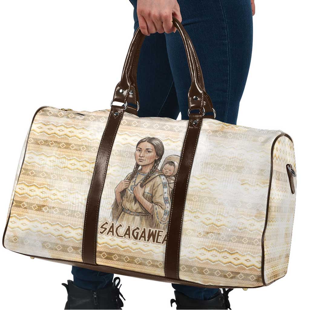 Sacagawea Native American Travel Bag River Journey Scene Inspirational Quote Lead with Your Heart - Wonder Print Shop