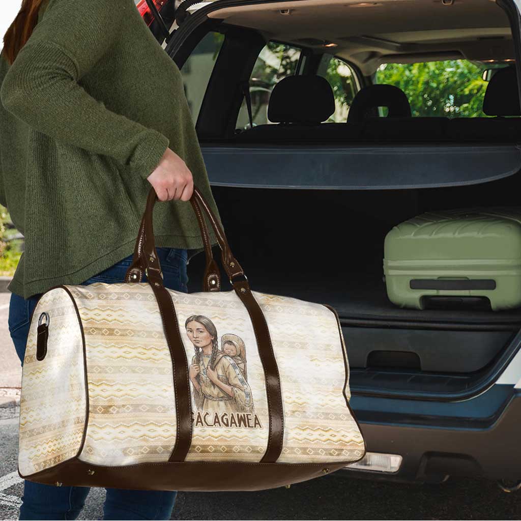 Sacagawea Native American Travel Bag River Journey Scene Inspirational Quote Lead with Your Heart - Wonder Print Shop