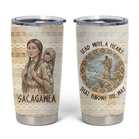 Sacagawea Native American Tumbler Cup River Journey Scene Inspirational Quote Lead with Your Heart - Wonder Print Shop