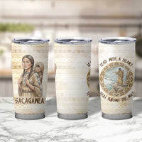 Sacagawea Native American Tumbler Cup River Journey Scene Inspirational Quote Lead with Your Heart - Wonder Print Shop
